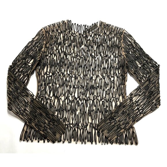 Kasia Kucharska Rubber Long Sleeve Top in Black - Picture 5 of 5